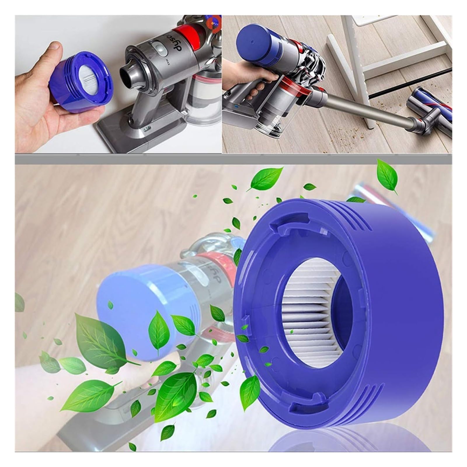 Lipski Filtre HEPA, Compatible for Dyson V8 V7 Accessoire aspirateur Filtre Lavable pièces de Rechange de Rechange (Color : E-9)
