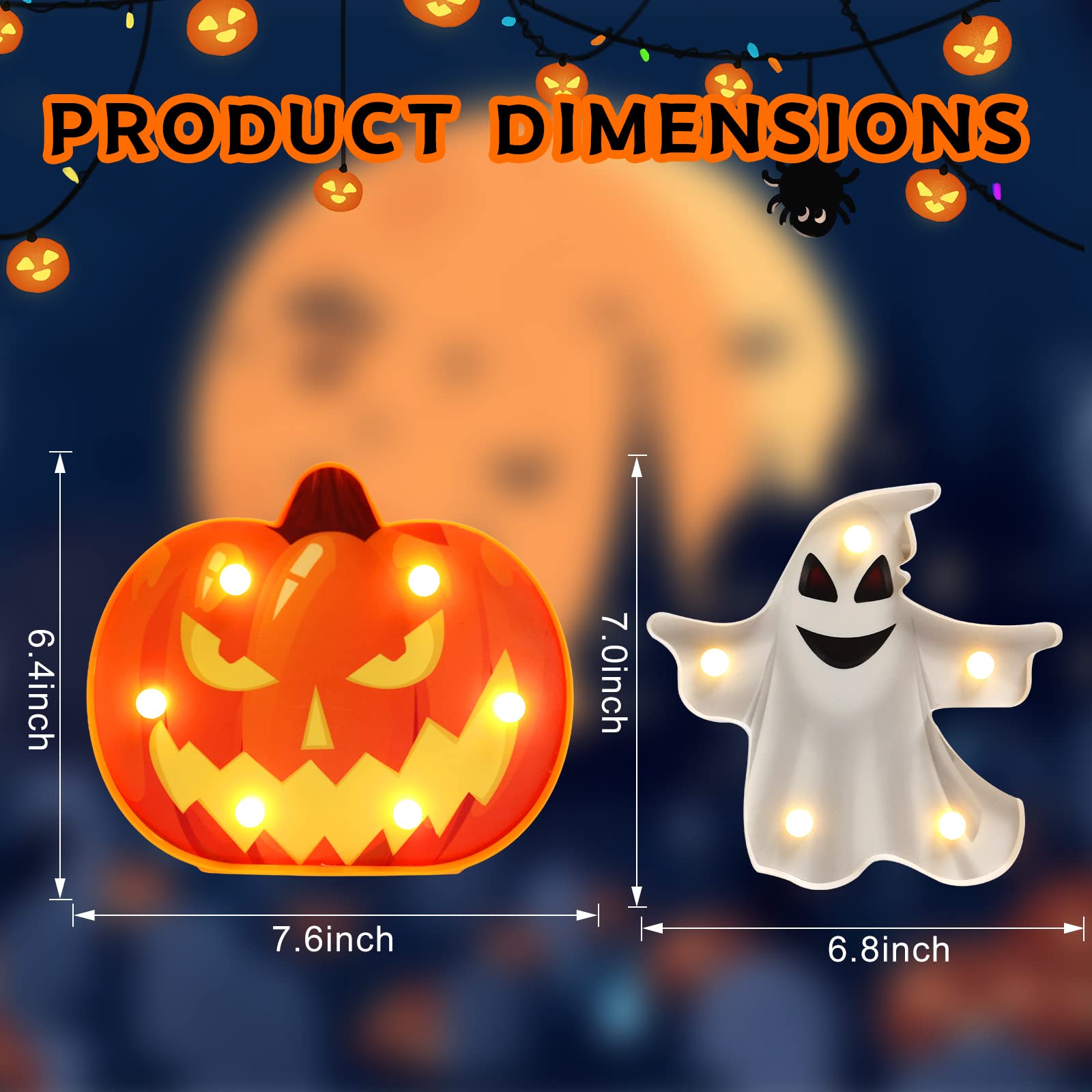 Halloween Deko 2er Pack Sherpa Geister - Leuchtende Geister Deko Für Party & Zuhause