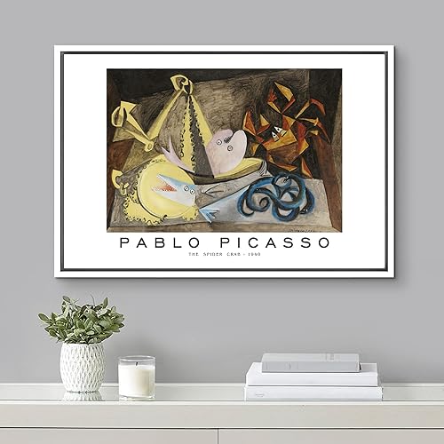 Miniatura 112 de IDEA4WALL - Lienzo enmarcado con impresión de arte abstracto listo para colgar en la pared de la sala y habitación Bs06-2103-famoso-m19