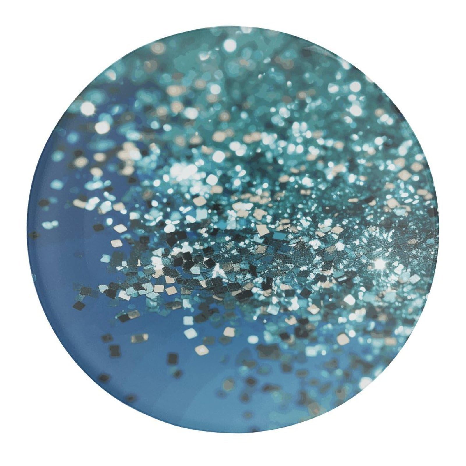 Fekiloot Style Glittered Blue Background Refrigerator Magnet Fridge Magnet1 Pcs