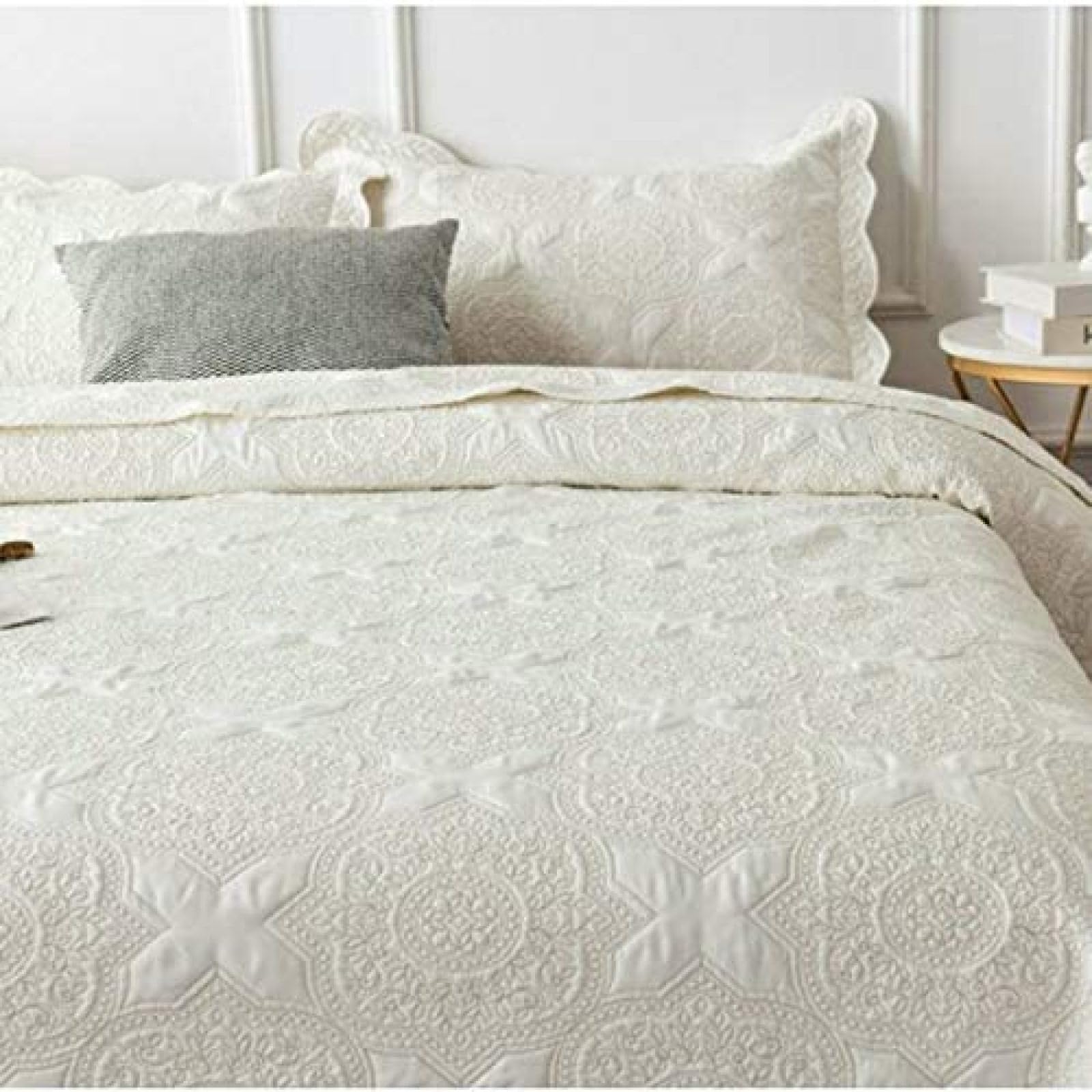 Set Di Biancheria Da Letto In Velluto Trapuntato, Per Letto King - Foto 9