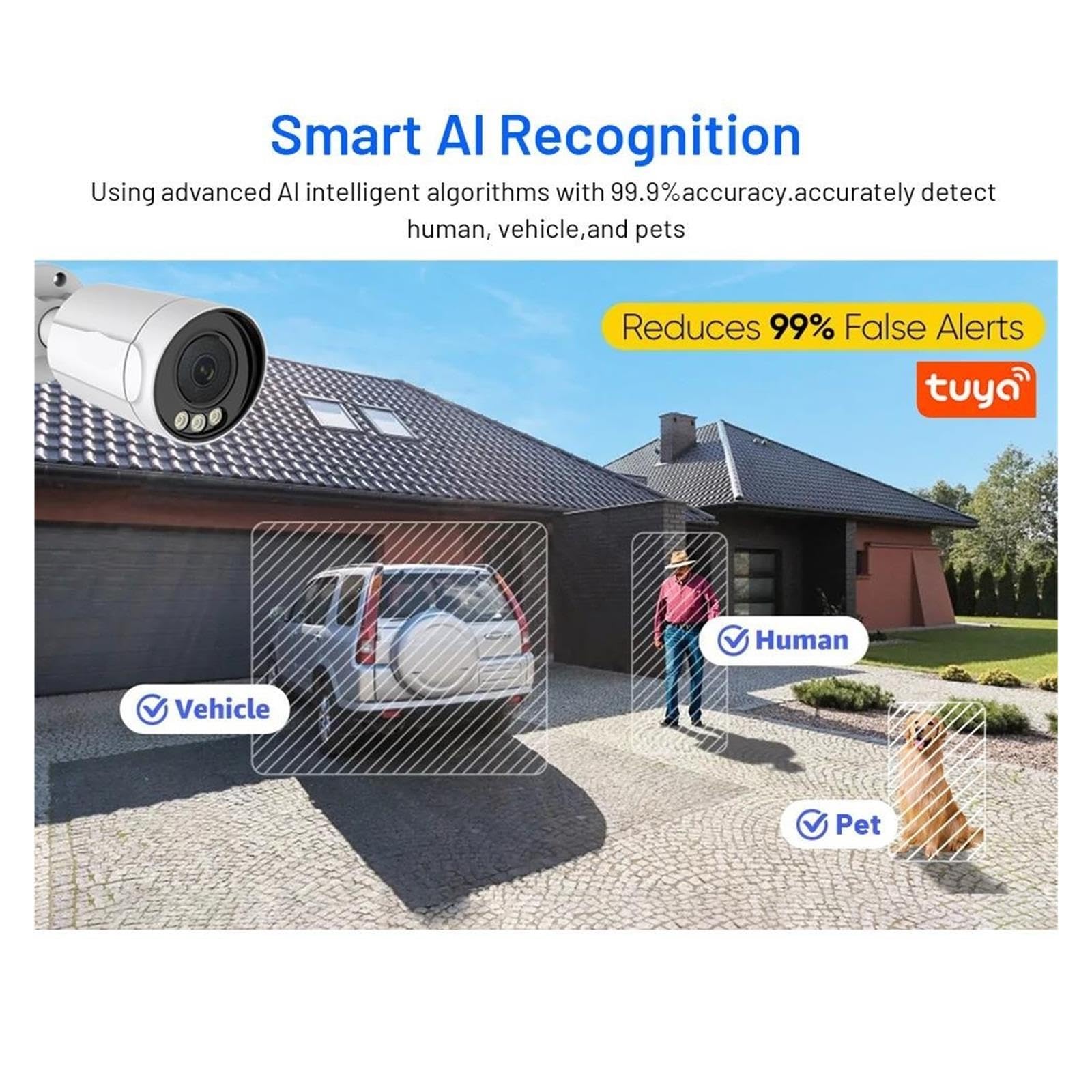 Sistema di telecamere di sicurezza bullet for esterni 16CH PoE IP66