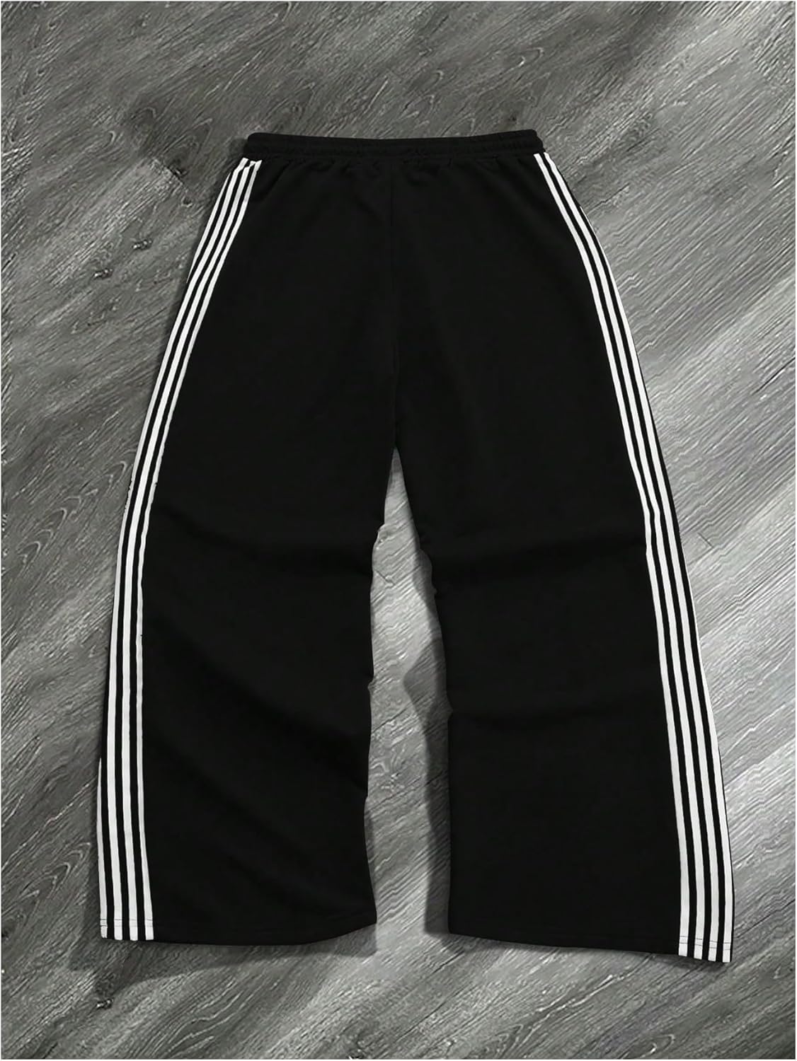 GORGLITTER Men's Stripe Barrel Pants Y2k Wide Leg Workout Sweatpants Baggy Casual Athletic Trousers Streetwear - Image 2