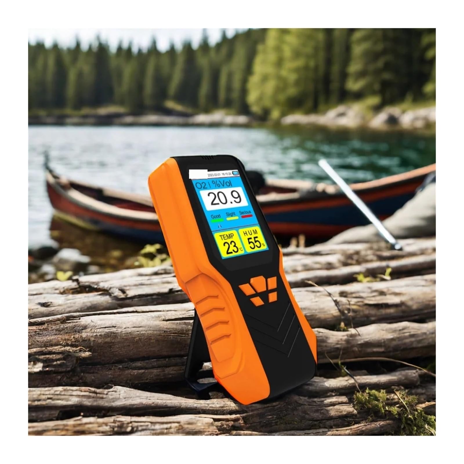 Rilevatore di gas, Monitor portatile della qualità dell'aria e dell'ossigeno, sensore di temperatura umidità ad alta precisione, rilevatore gas, monitor dell'O2 for interni