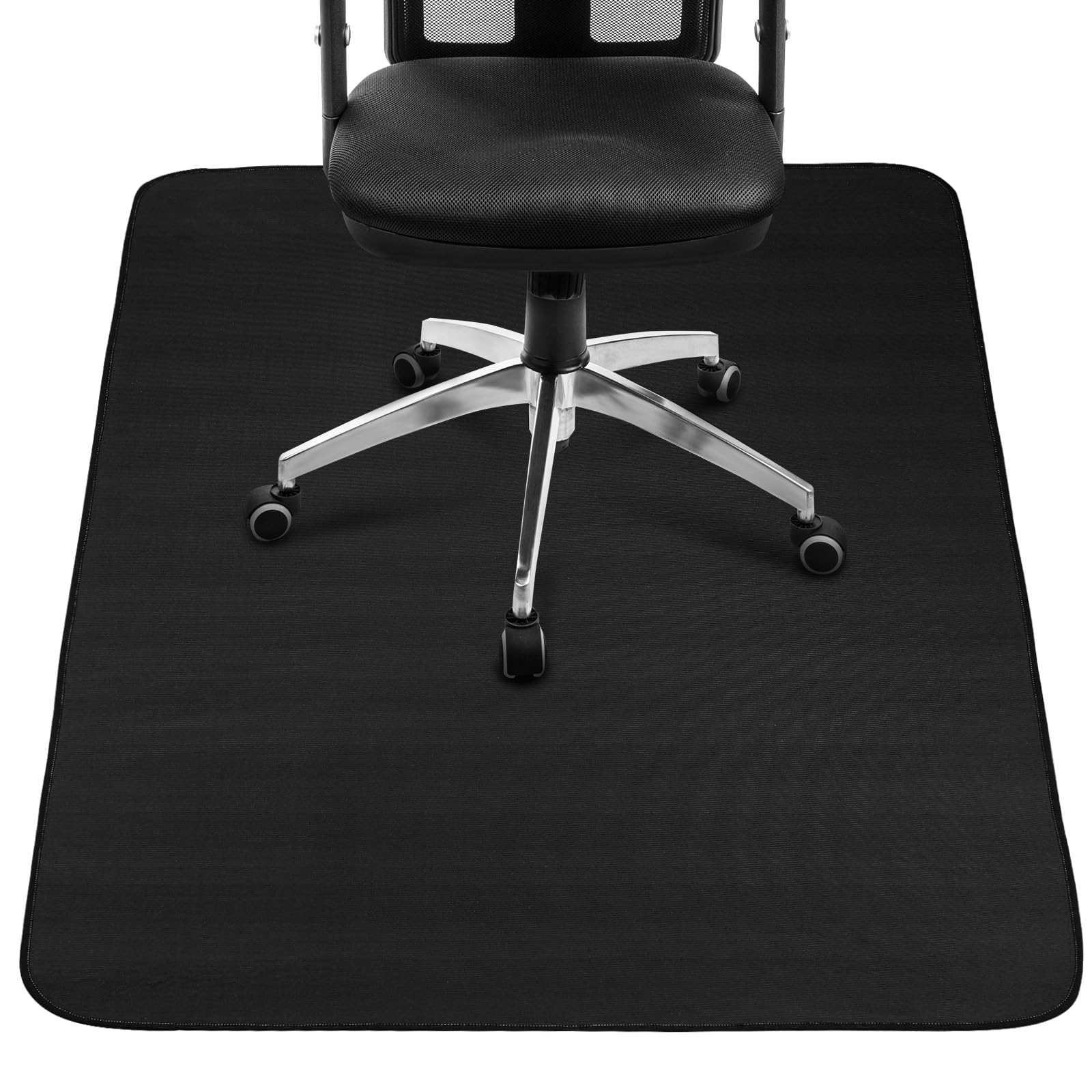 Office Chair Mat Floor Protector Mat 120 * 90CM Non Slip Office Rug Computer Gaming Chair Mats for Home Offic Hard Floor (Black)