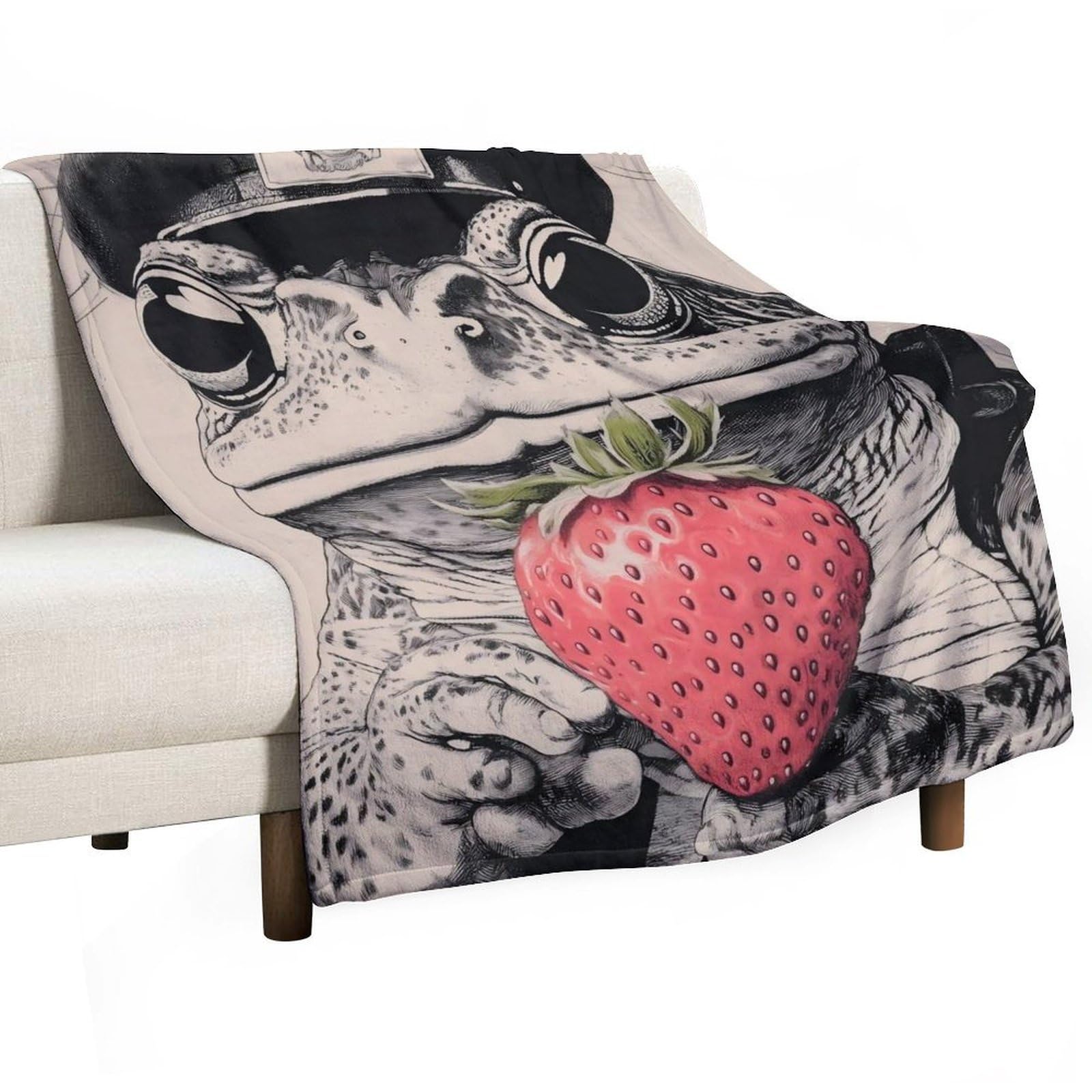 YHGSREUOH Funny Frog (1) Flannel Blankets Fleece Soft Throw Lightweight Plush Gifts for Couch, Bed, Cozy Sofa Plush, Chair, Lovers 130x150cm(50x60in)