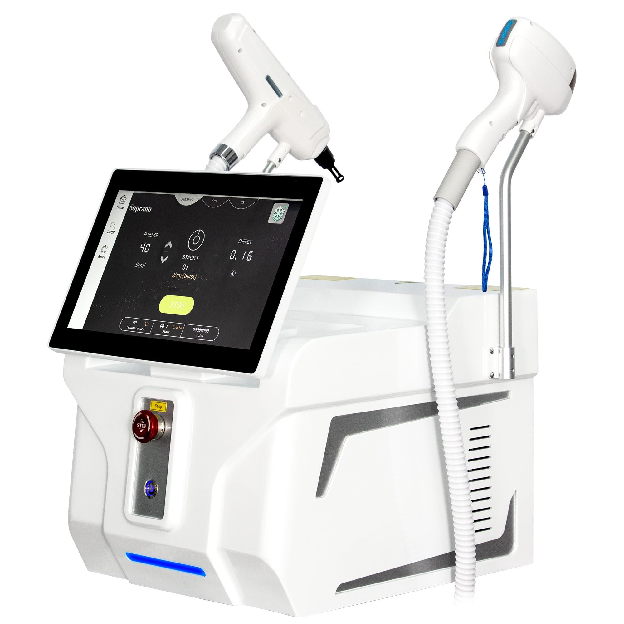 10Bars 2 in 1 Epilatore Laser 808nm a Diodo, Picosecondo Rimozione tatuaggi | 755nm/808nm/940nm/1064nm Rimuovere i peli superflui da tutto il corpo Rimozione di nei e cicatrici da acne