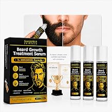 Beard growth Care Serum Roll-On Oil kit 5% Minoxidil for Men2026 Upgrade NDC Listed3X Fast Absorption Precision for Patchy-Looking Beard AreasVisibly Thicker 3x20ml
