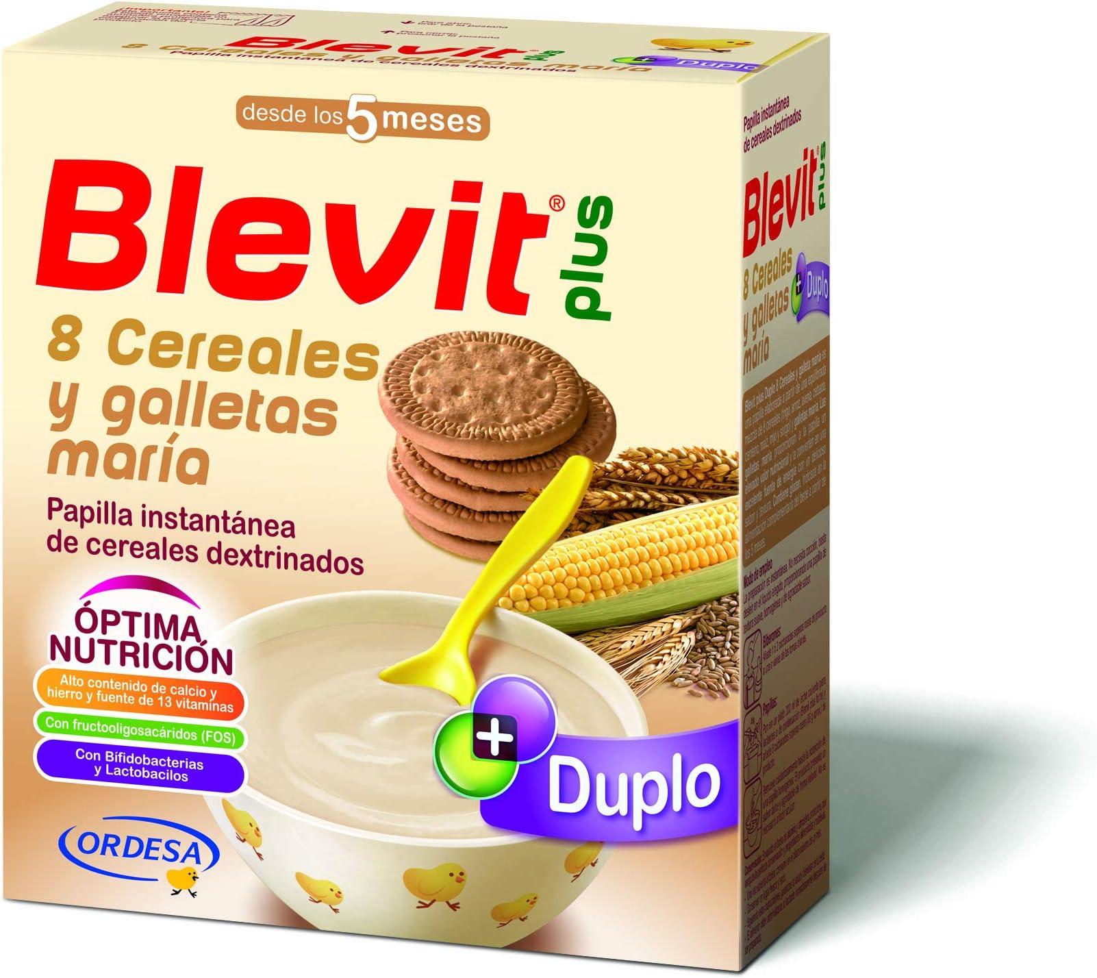 BLEVIT DUO PLUS 8 CEREALS AND COOKIES MARIA 700 GRAMS