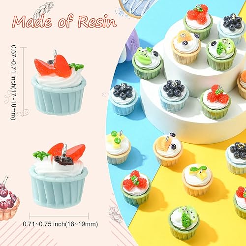 Miniatura 2 de LiQunSweet Encantos mágicos de plástico para postres de alimentos y flores de resina, No es una piedra preciosa