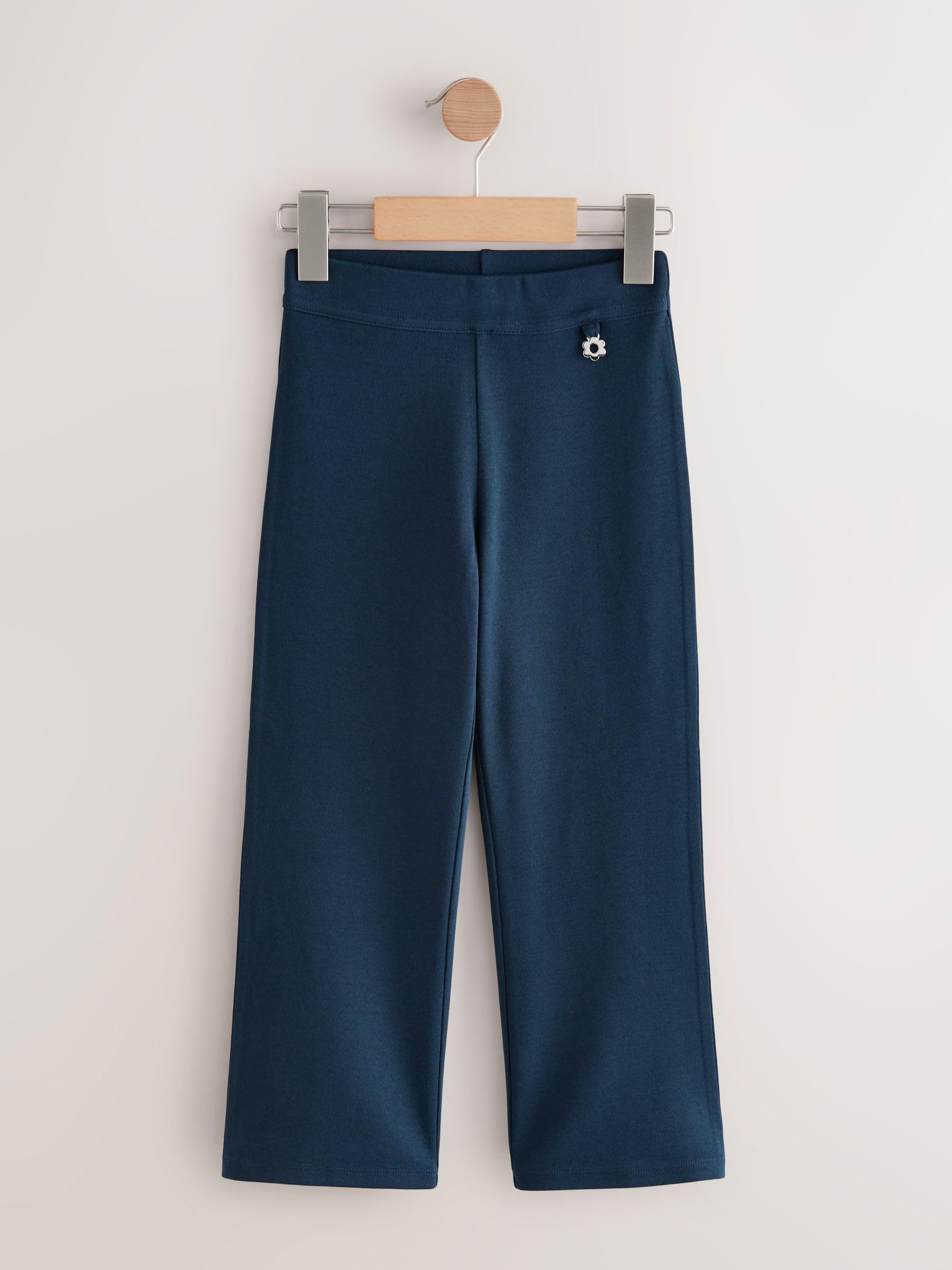 NEXT Ragazza Confezione da 2 Paia di Pantaloni per la Scuola Bootcut ed Elasticizzati con Elastico in Vita