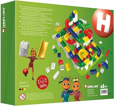 Hubelino Marble Run - 200-Piece Big Building Box - The Original! Made in Germany! - Certified and Award-Winning Marble Run - 100% Compatible with Other Building Sets