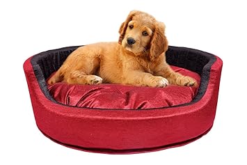 Slatters Be Royal Store Reversible Dual Ultra Soft Velvet Maroon Black Color Luxury Sofa Bed PET Bed | Dog Bed | CAT Bed | Puppies Puppy Bed | Rabbit Bed