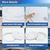Vista 4 de Hoffen Boat Hatch, 4" 6" 8" Round Non Slip Inspection Hatch w/Detachable Cover for Marine Boat Yacht
