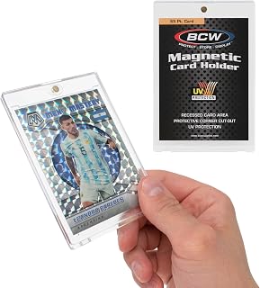BCW Magnetic Card Holder - 55 PT Thickness - 10 ct | Protective Display Card Case with Secure Gold Magnet Closure | UV Protection, Quick Access Design for Sports, Gaming, and Collectible Cards
