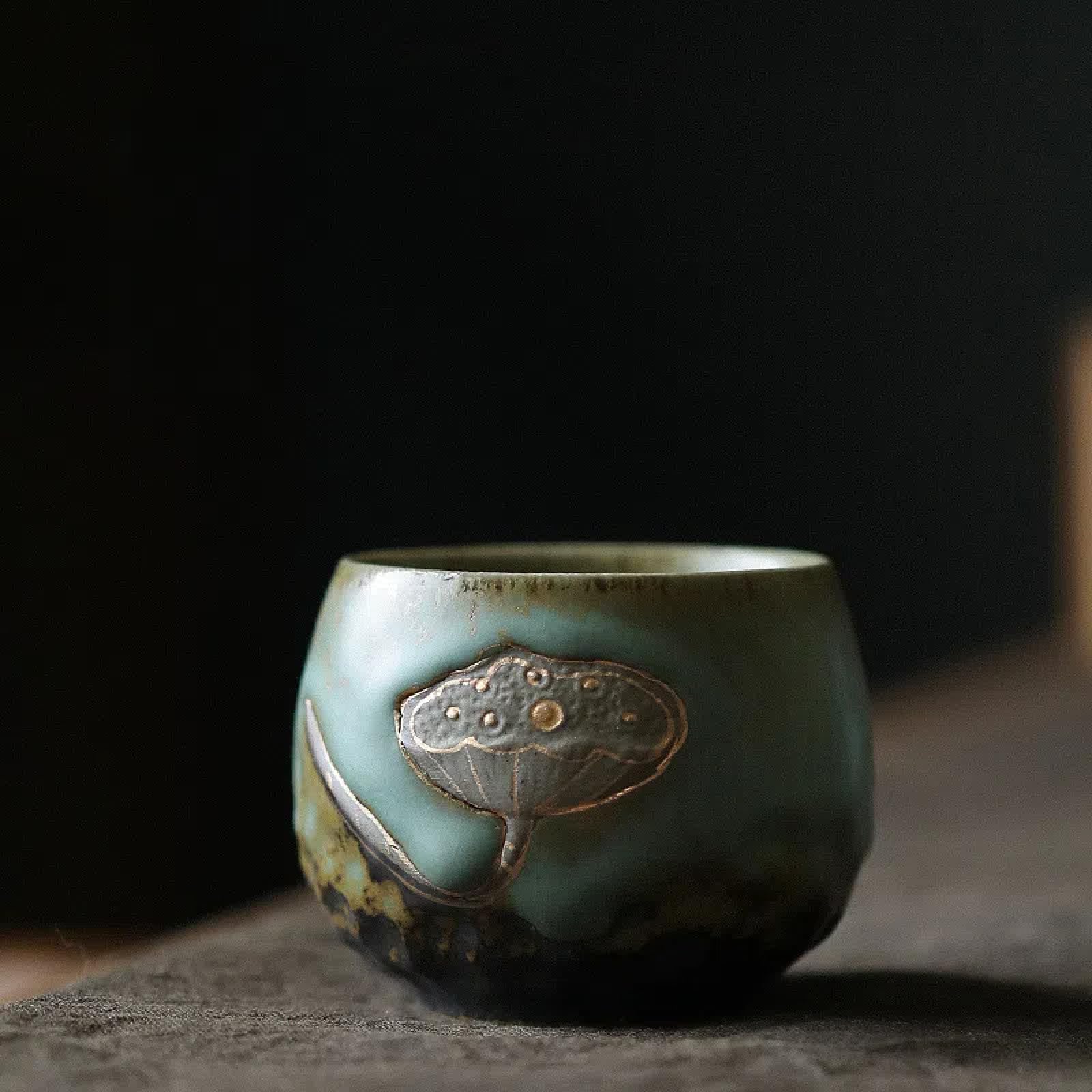 Miaexaugsh Japanese Ceramic Tea Set, Teacup, Coffee Cup, Yerba Mate Set, Stoneware Handmade Ceramic Ceramic Cup 4-Piece Set (4 Colors)