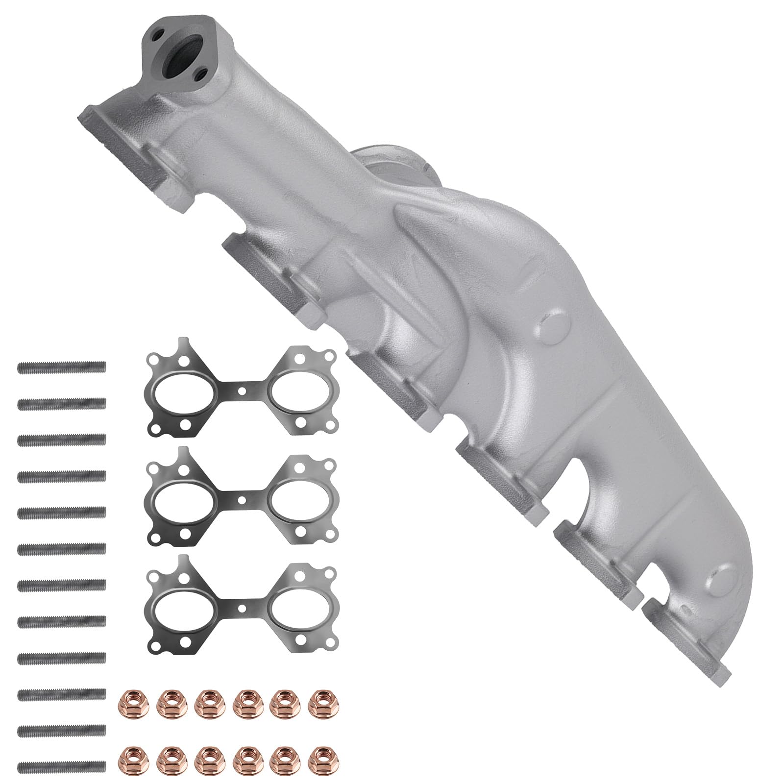 maXpeedingrods Set collettore di scarico in ghisa con guarnizione per BMW X3 X5 X6 E83