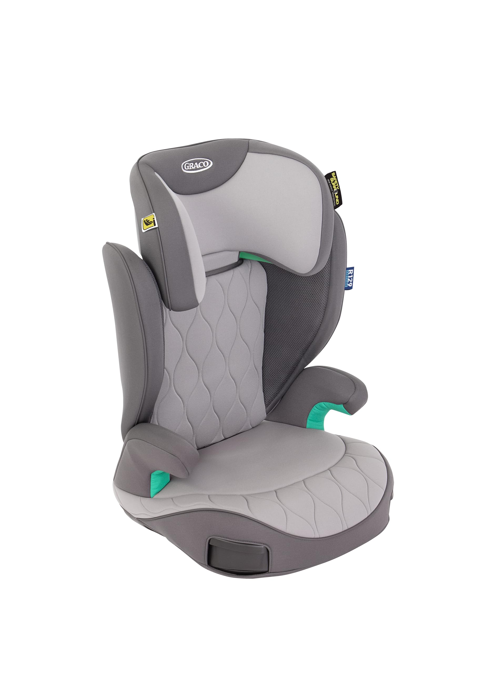 Graco - Affix™ i-Size R129 Rialzo con schienale alto ISOFIX, da 100 a 150 cm (da 3,5 a 12 anni circa), colore Iron