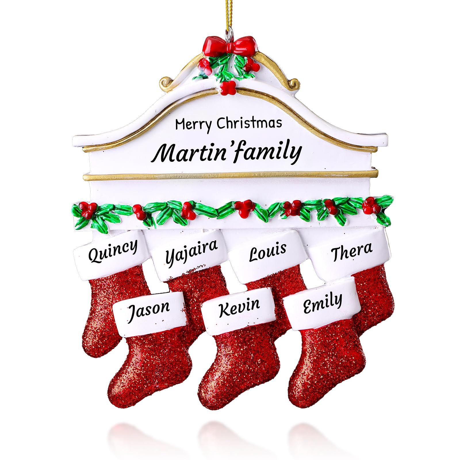 iDIY Personalised Christmas Tree Decorations - Family of 7, Personalised Christmas Ornaments and Baubles — image 1