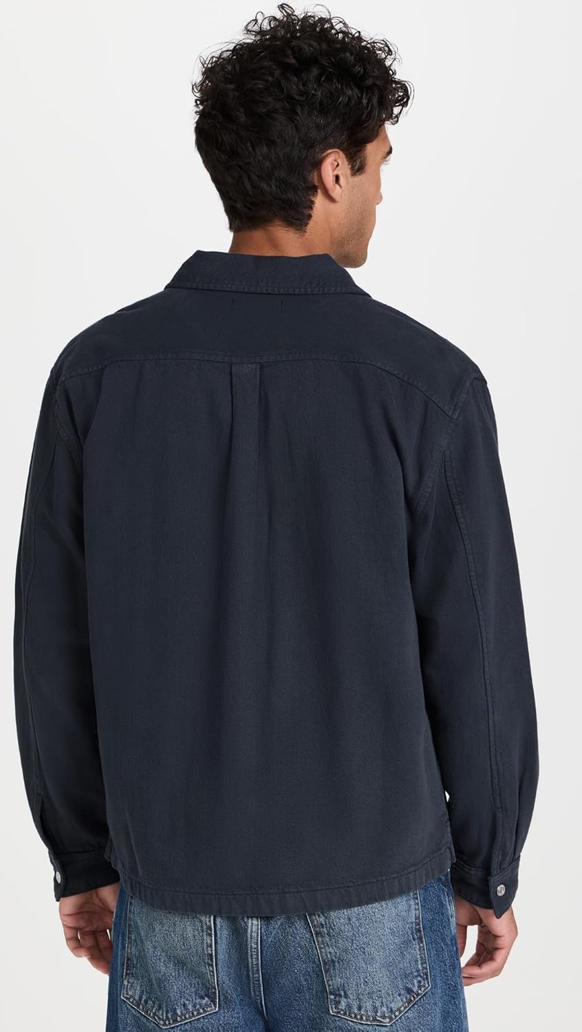 FRAME Men's Textured Terry Double Pocket Relaxed Shirt - Image 3