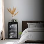 Réfrigérateur compact rétro Frigidaire avec porte en verre, réfrigérateur de comptoir de 3,2 pi³, coins arrondis, premium, pour bureau, chambre, dortoir, cabane