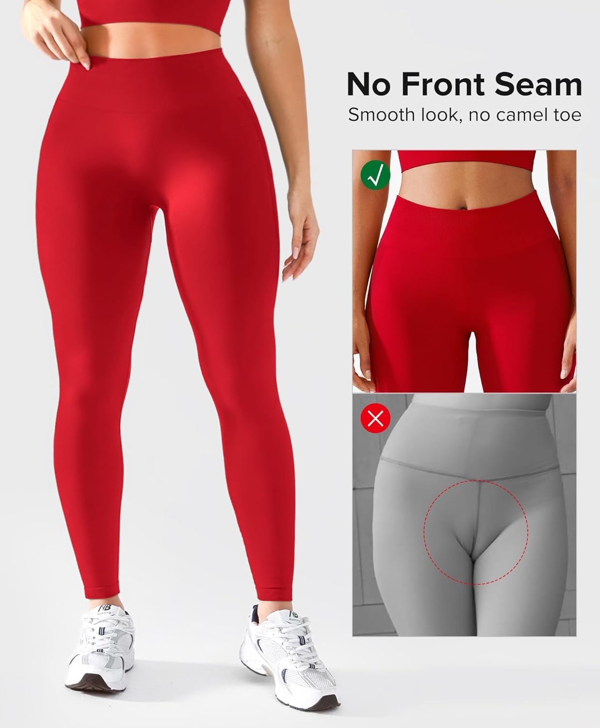 BRXL Lycra Workout Leggings for Women Butt Lifting Squat Proof Tummy Control High Waist Seamless Gym Running Leggings - Image 4