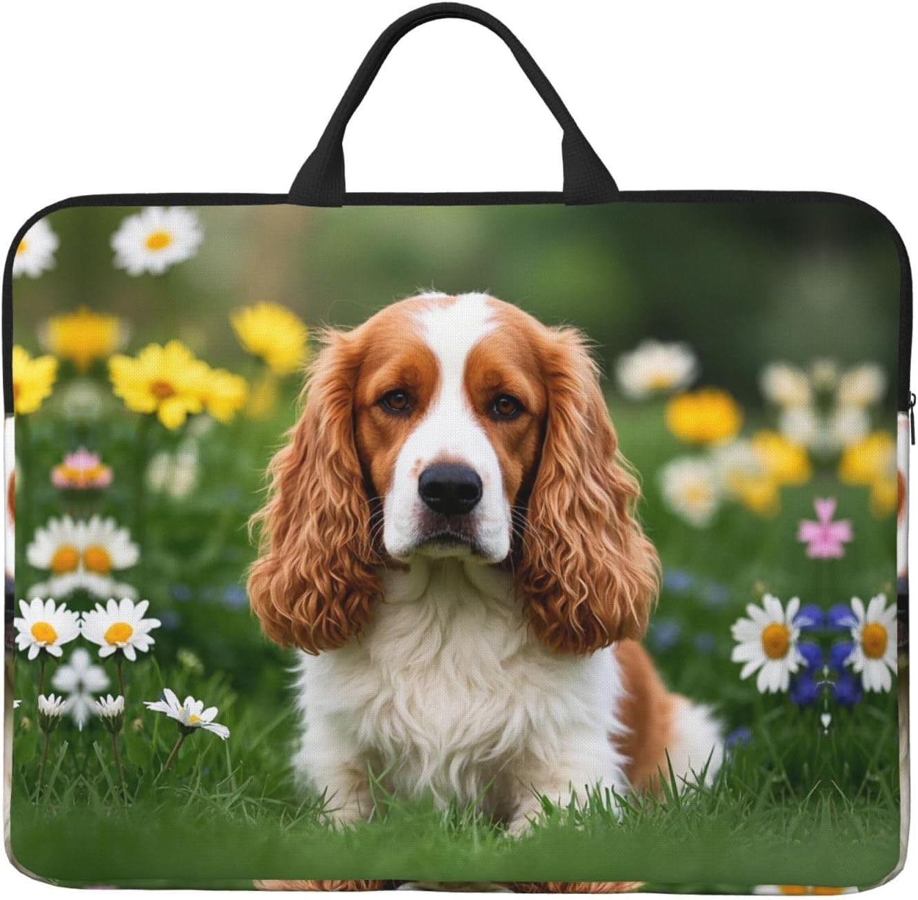 360 Protective Laptop Case 14 inch, Cute pet Basset Hound Dog Laptop Sleeve with Handle Shockproof Computer Bag Waterproof Traveling Computer Cover Notebook Case Briefcase Gifts for Men Women