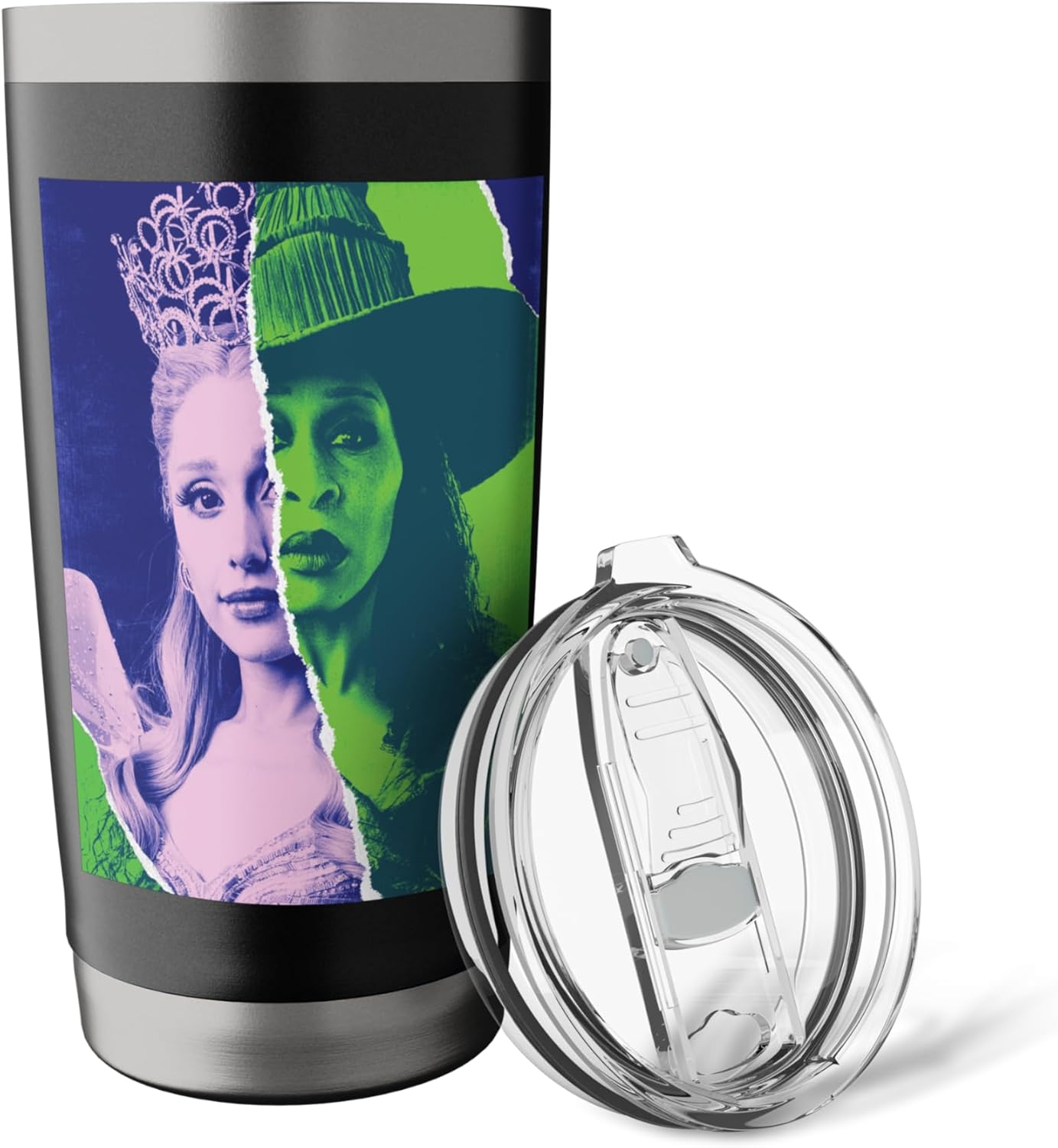 Wicked: For Good Glinda and Elphaba Split Portrait Stainless Steel Insulated Tumbler - Image 5