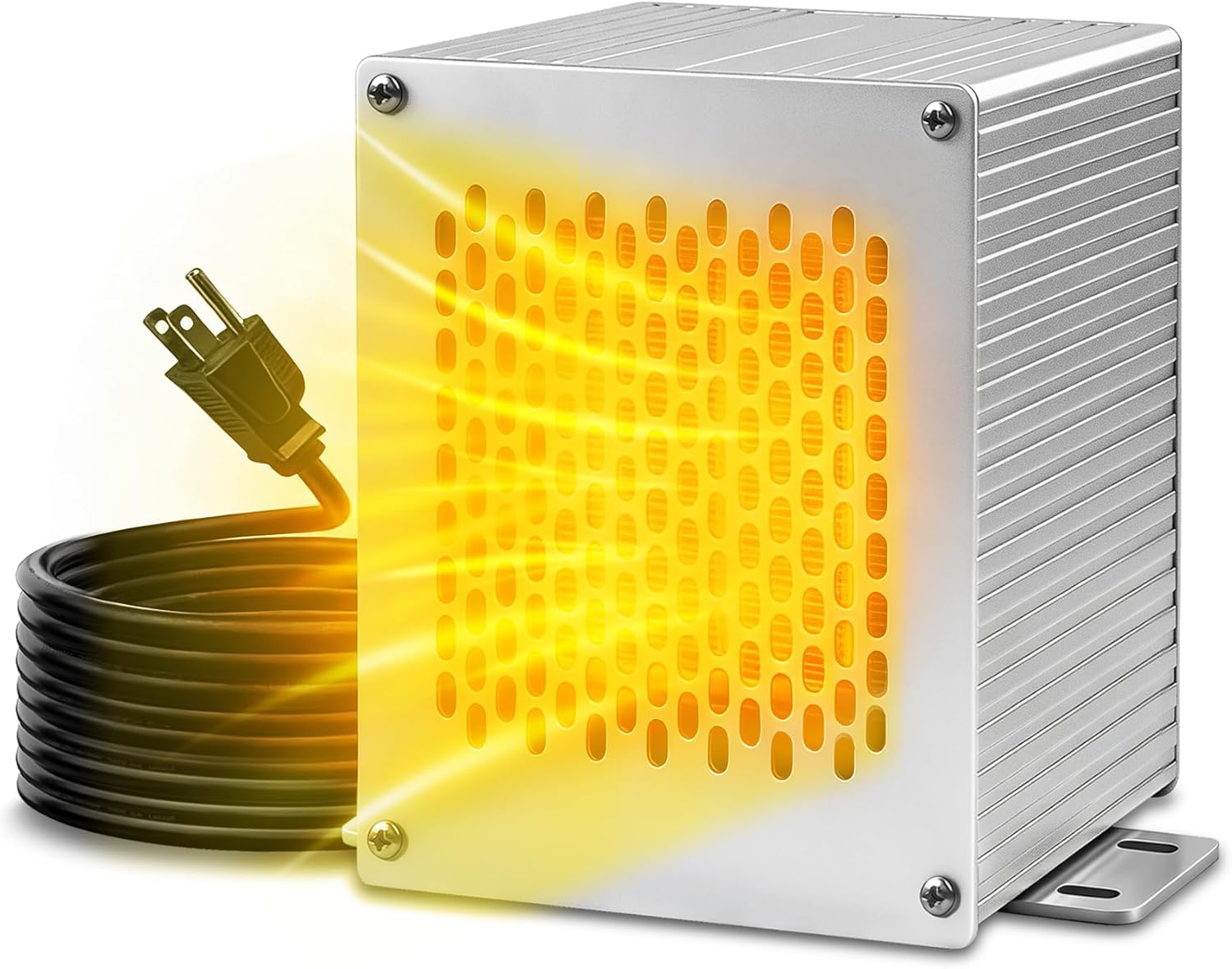 2026 Upgraded 400W Marine Bilge Heater with 3-Color LED, IPX7/IPX8 Waterproof Boat Engine Compartment Heater, PTC Ceramic Boat Bilge Heater with Auto Thermostat for RV, Well House & Boats