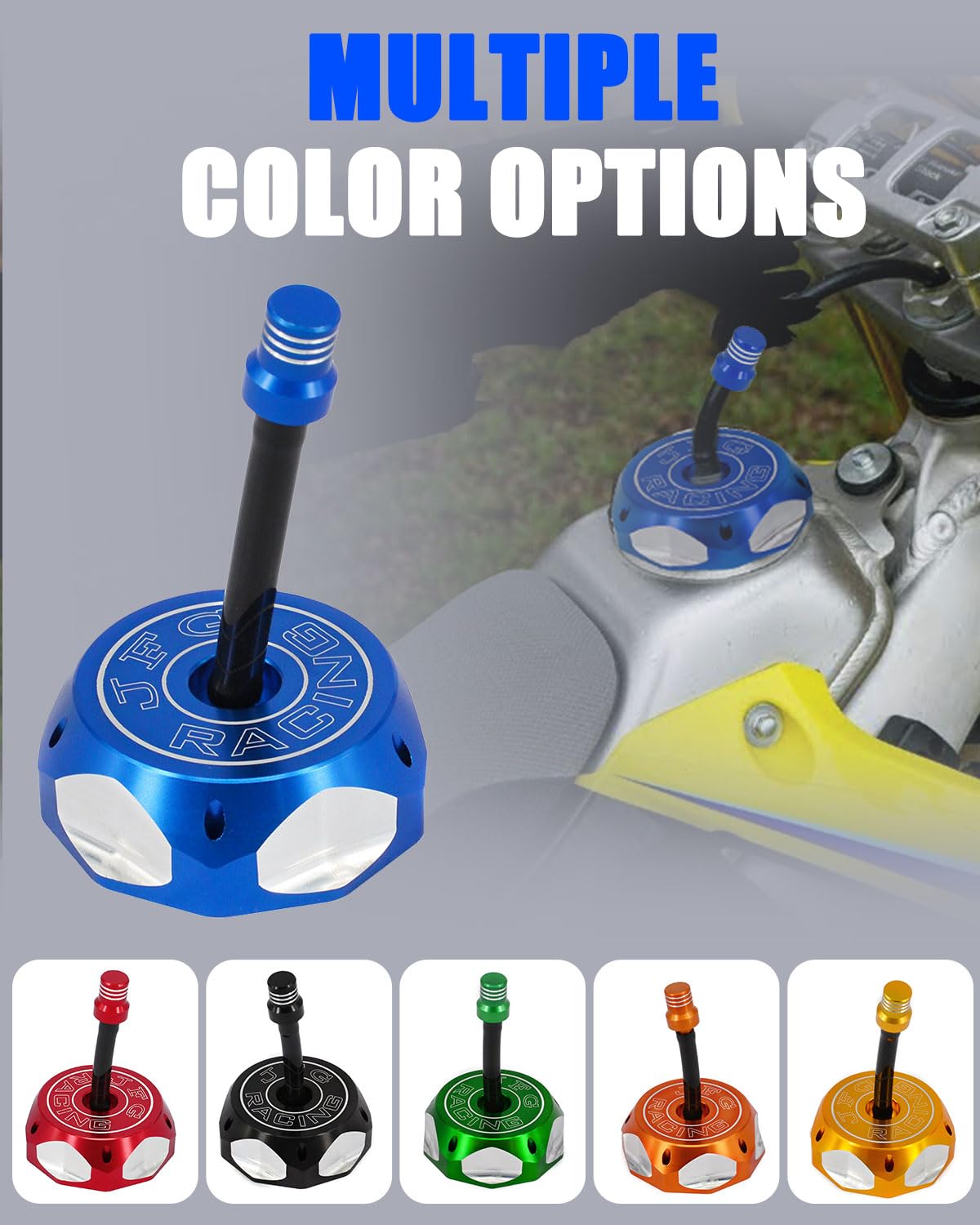 Gas Cap Vent Tube CNC Aluminum Gas Fuel Tank Cap Breather Vent ATV Dirt ...