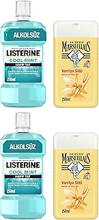Le Petit Marseillais Duş Jeli Vanilya Sütü (250 ml) + Listerine Cool Mint Hafif Tat (250 ml) (2 adet)