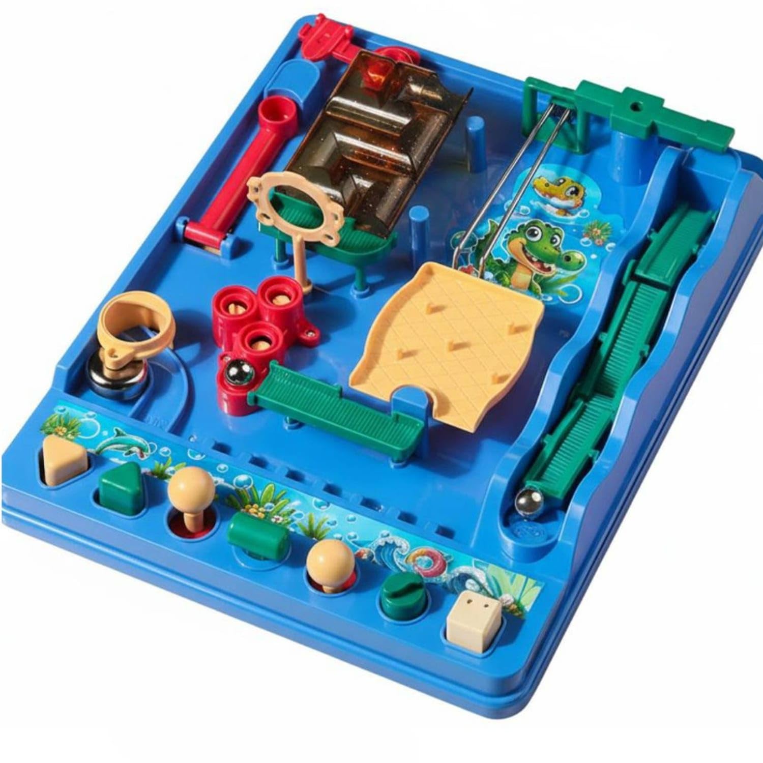 Develops Fine Manual Skills Marble Maze Game STEM Learning Safari Adventure Obstacle Course Improves Creativity Run Set Endless Combinations for Children, Preschoolers-image-16