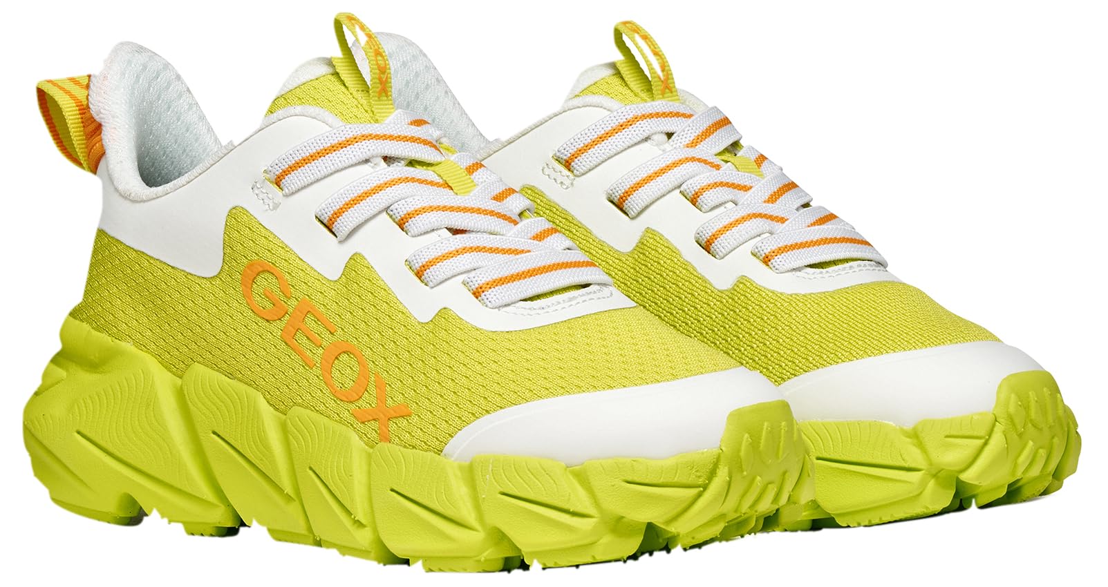 Geox J FLEXYPER Fast Boy Sneaker, Lime/Bianco, 33 EU