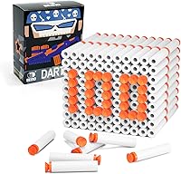Vista 9 de EKIND Paquete de 100 piezas de repuesto de dardos de succión de bala de espuma compatible con NERF N-Strike Series Blaster (negro)