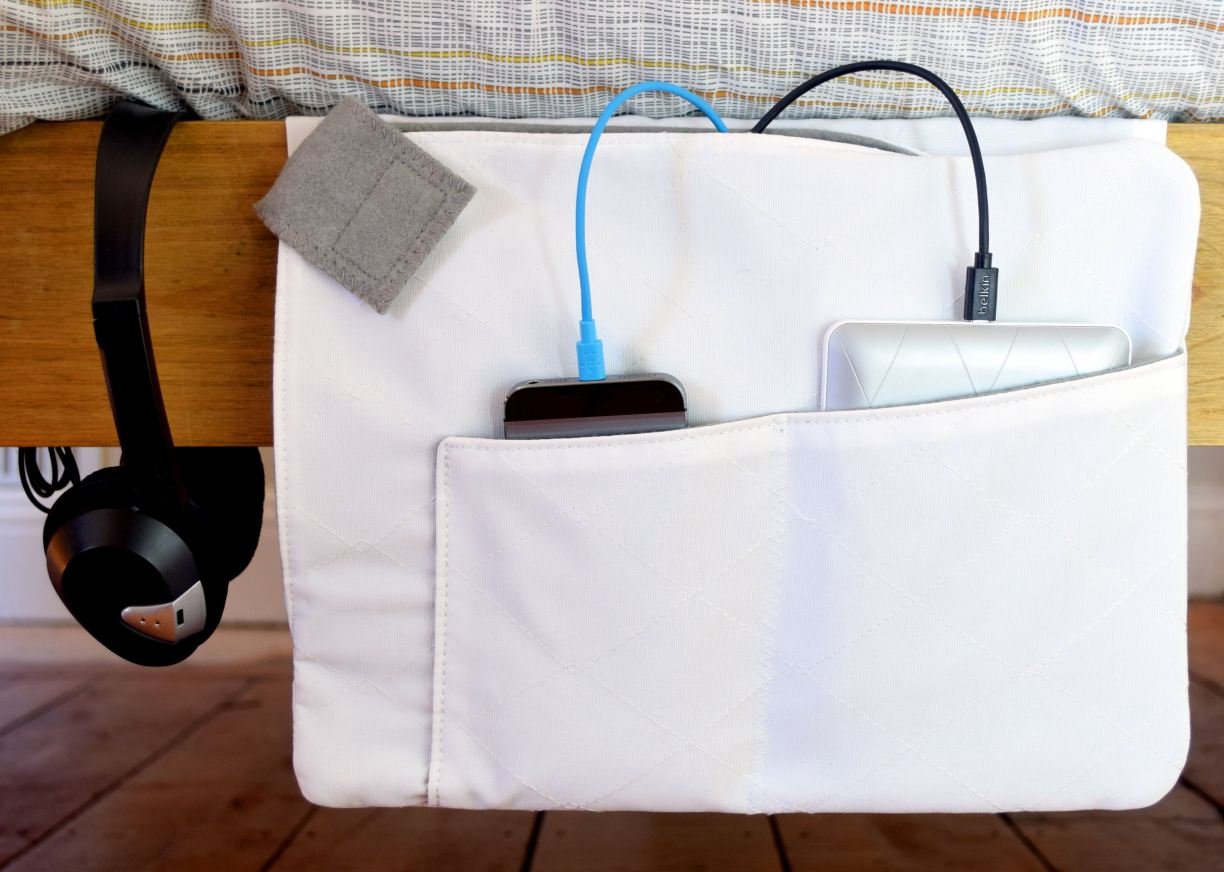 MyVolts Z-Charge - Phone and Tablet Bedside Storage with Charging (White)