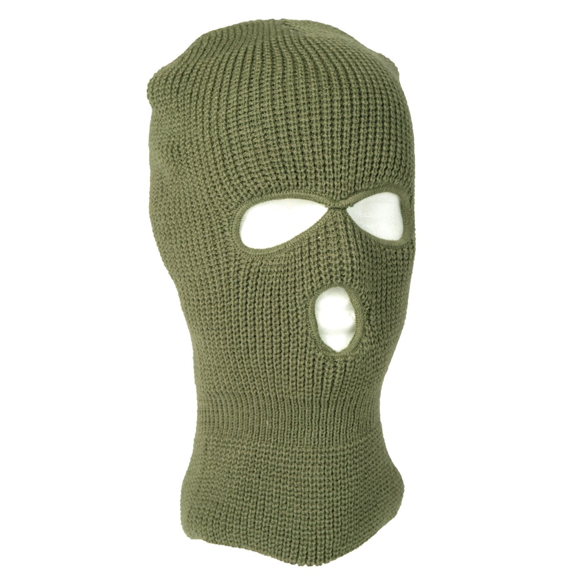 Mil-Tec Men's Olive Acrylic 3-Hole Balaclava, One Size