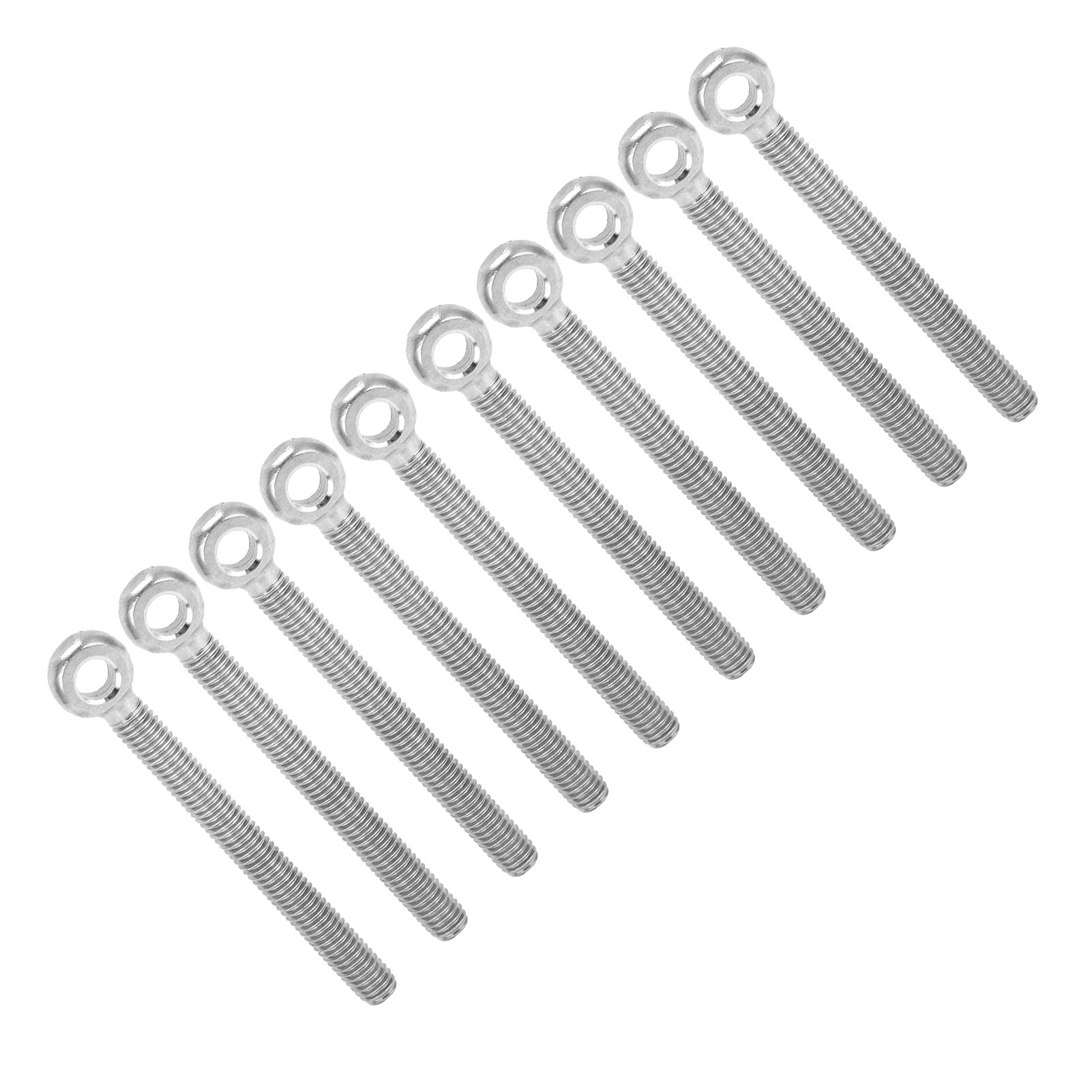 304 Stainless Steel Eye Bolts, Long Service Life Eye Screw Durable AndStable Fine Workship 304 Stainless Steel for Tightening Connecting for Repair