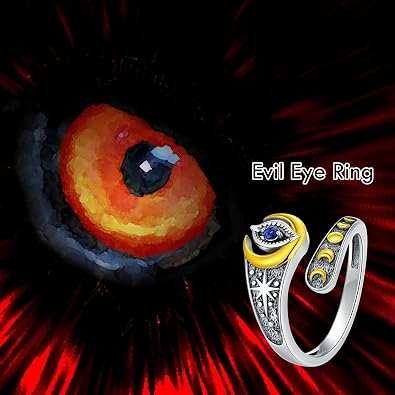 MONGAS Mushroom/Cardinal/Evil Eye/Scorpion/Hummingbird/Phoenix Ring 925 Sterling Silver Spoon Ring Christmas Jewelry Gifts for Women