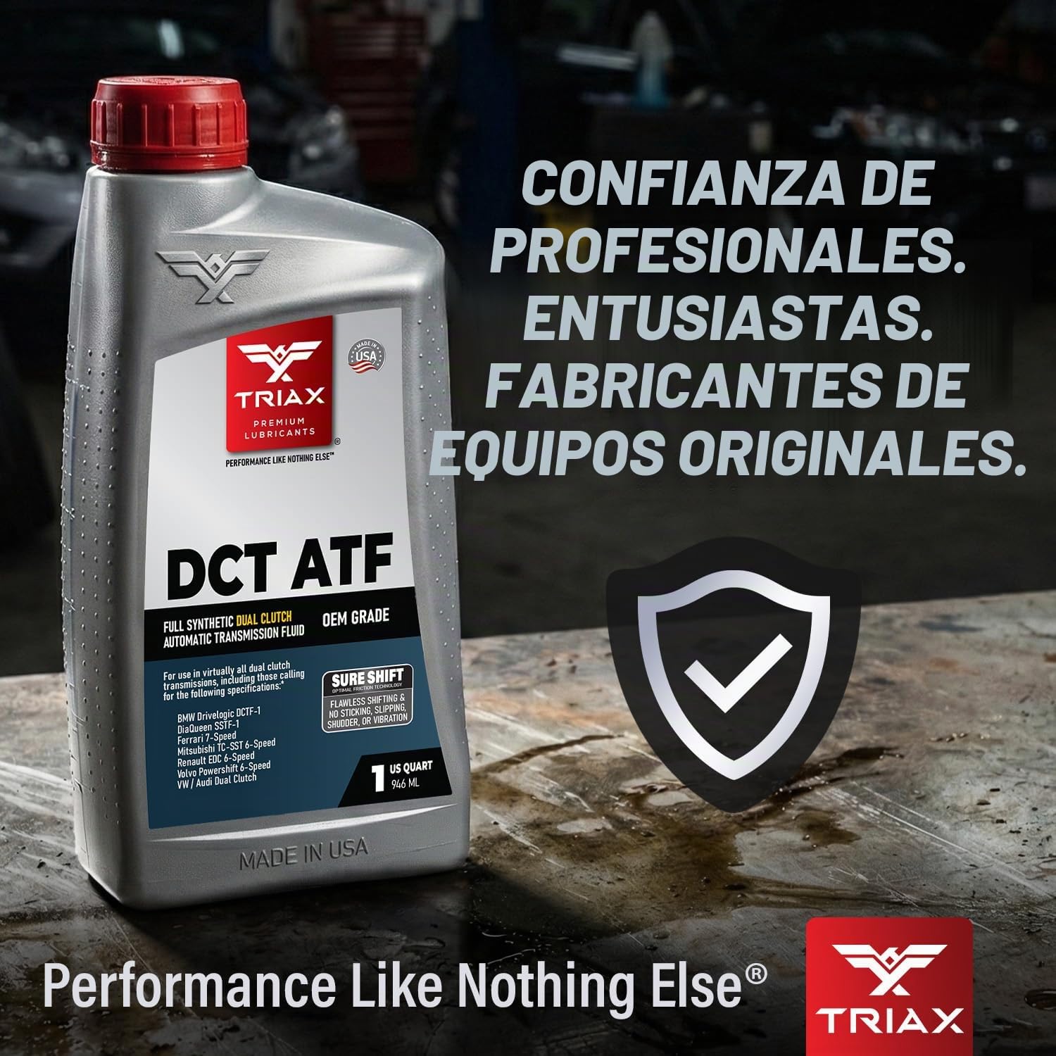 TRIAX DCT ATF – Aceite Sintético para Transmisión de Doble Embrague (DCT) – Llenado de por Vida – Transición de Marchas Optimizada con Aditivo SureShift No Slip