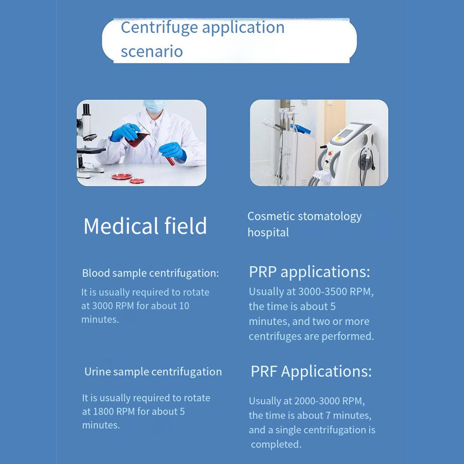 Mini centrífuga de laboratorio PCR digital con velocidad ajustable de 7000 rpm para tubos de centrífuga y microtubos de recolección de sangre,4000rpm