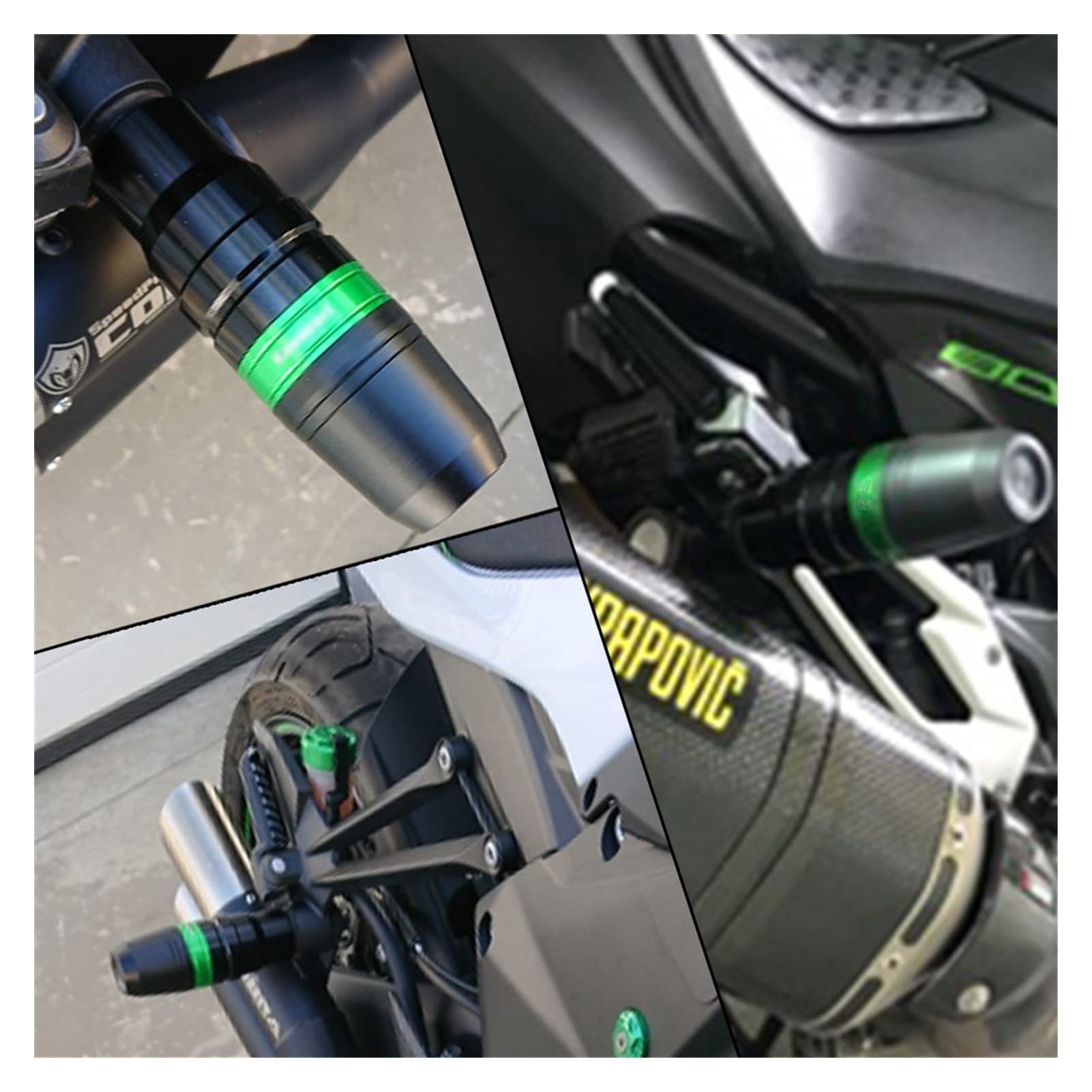 Curseurs De Cadre Anti-Crash Or Pour Kawasaki ER6N 2009-2018 – Protection Moteur Premium CNC Aluminium