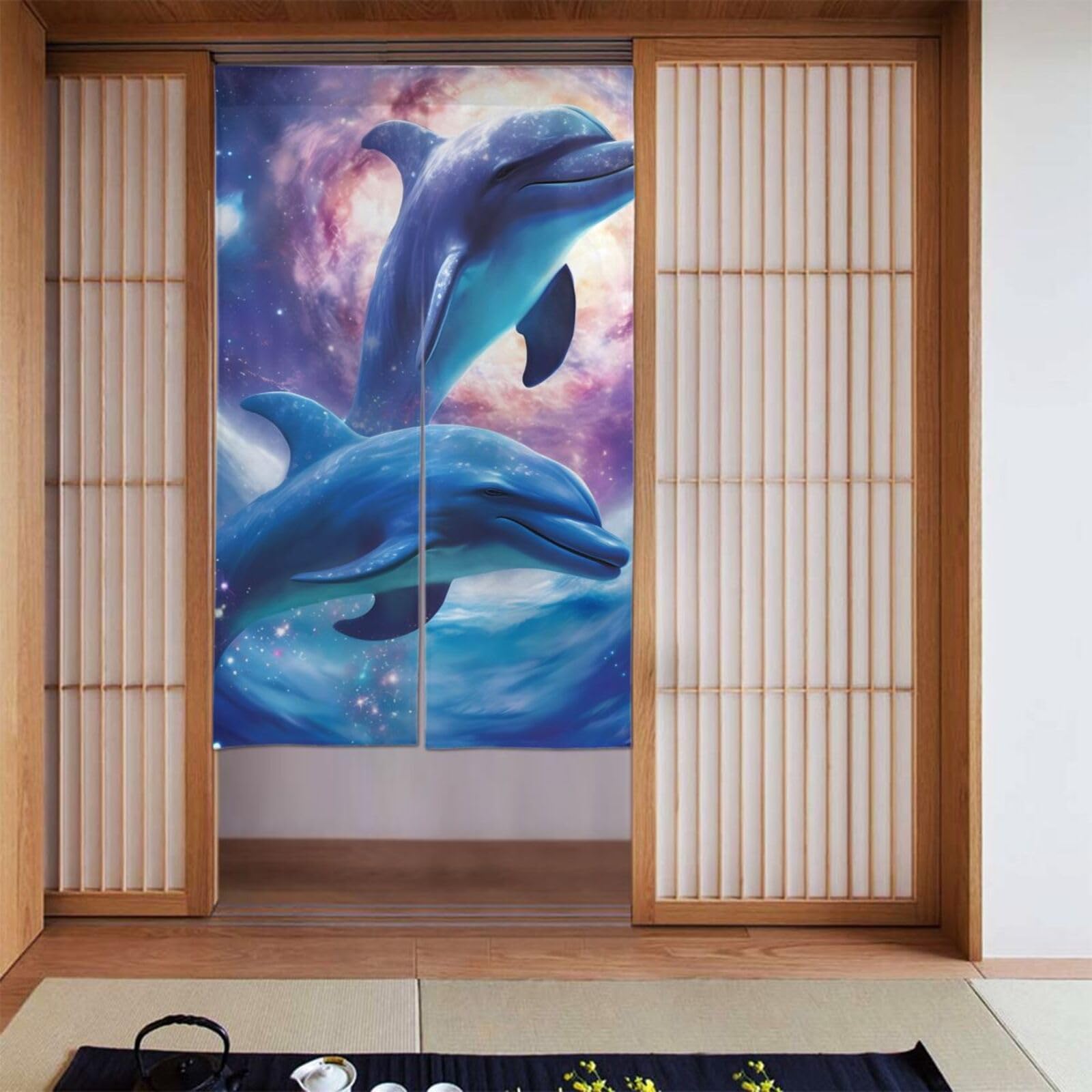 Rideaux occultants pour portes de séparation et rideau de chambre 86 cm