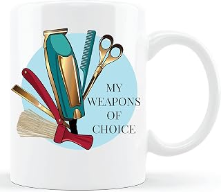 BARBER coffee cup, hairdresser mug, hairstylist gift, barber work mug, men's hairdresser present