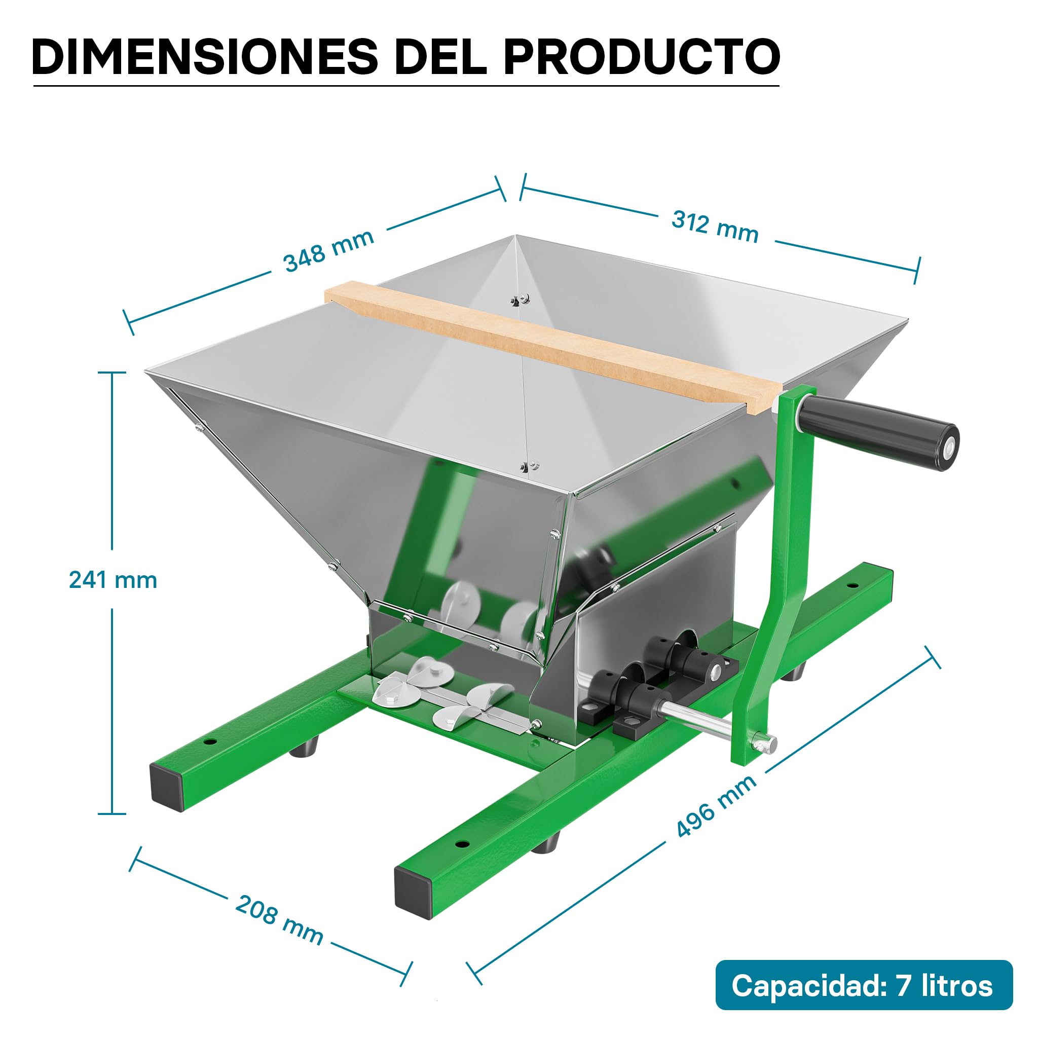 Prensa para frutas mosto bayas 18 litros + triturador molino 7 litros