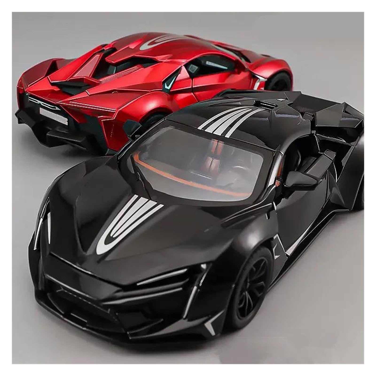 Diecast Modellauto 1:24 Für Lykan Für Hypersport Sportwagenmodell Aus Metallgus Sammlerstücke(Schwarz)