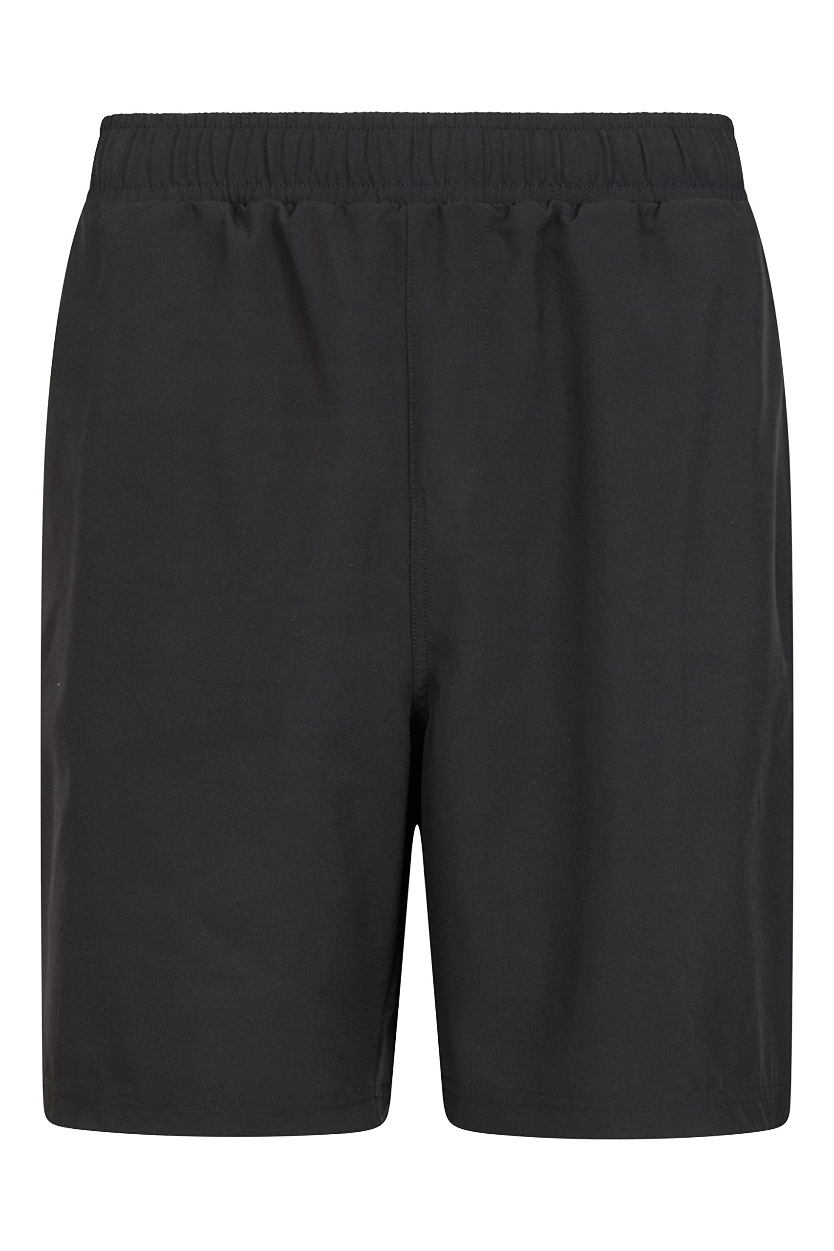 Mountain Warehouse Black Hurdle Mens Running Shorts - Lightweight, Quick Wick, Elastic Waistband Pants, Mesh Pockets - For Spring Summer, Cycling, Hiking, Gym 4XL 4Xl Plus