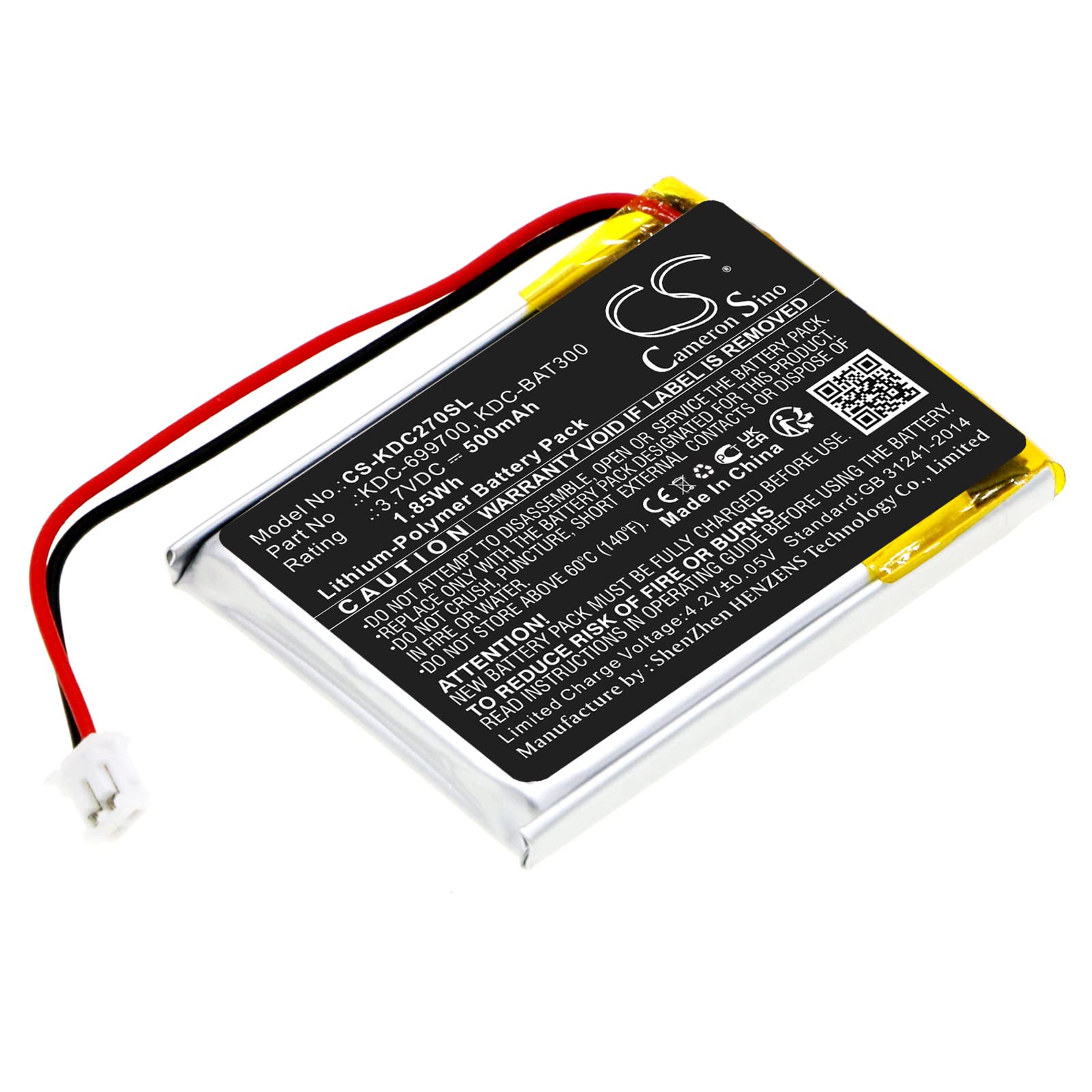 BCXY Battery Replacement for KOAMTAC KDC280 KDC300 KDC270 KDC30 KDC-BAT300 KDC-699700