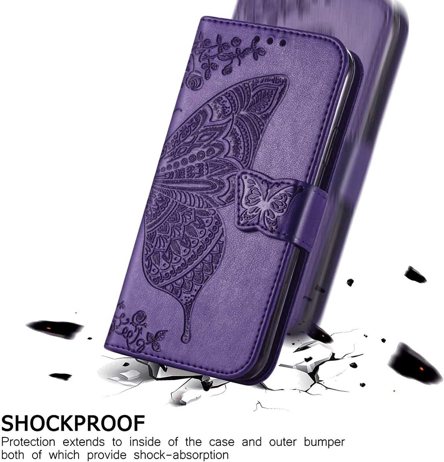Coque Motorola Moto G22 avec Protecteur d'écran HD et Support, Double