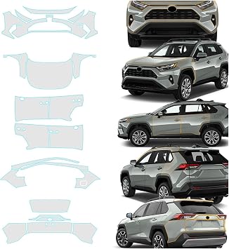 for Toyota RAV4 2019-2025 TPU PPF Paint Protective Film Custom Fit Clear Coating Paint Protection Film, Scratch Resistant & Self Healing Armor Shield Guard Finishing Accessories for Entire Set