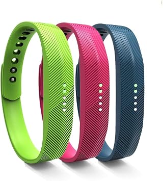 Compatible Fitbit Flex 2 Replacement Strap Silicone Replacement Fitbit Watch Band for Flex 2 Sport Classic Fitness Accessories Wristband Rose Red+Navy+Lime